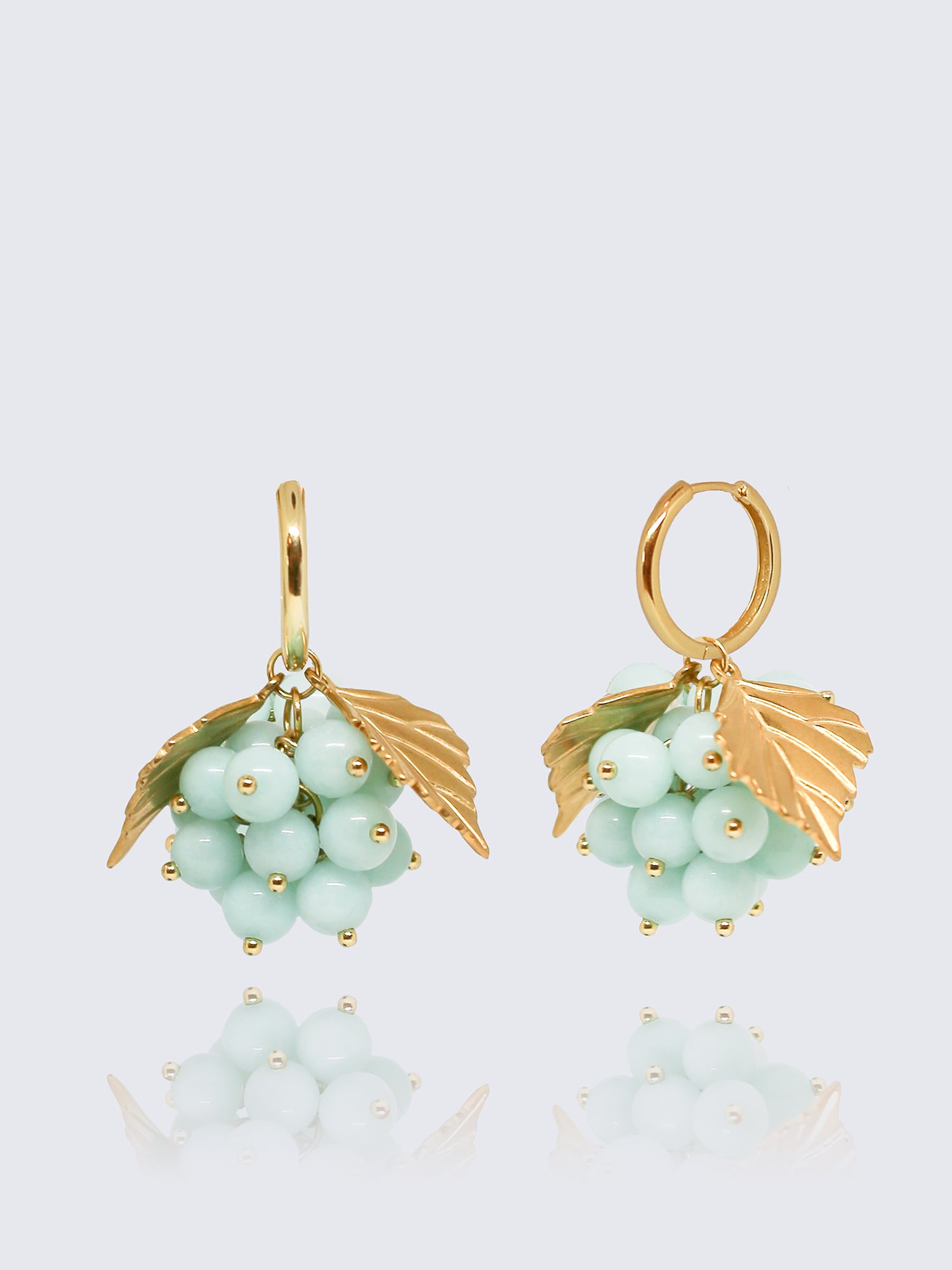 Grape earrings in Jade