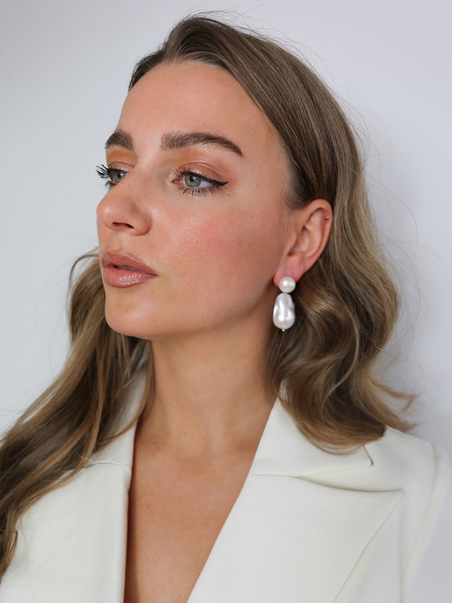 Bianca earrings - white