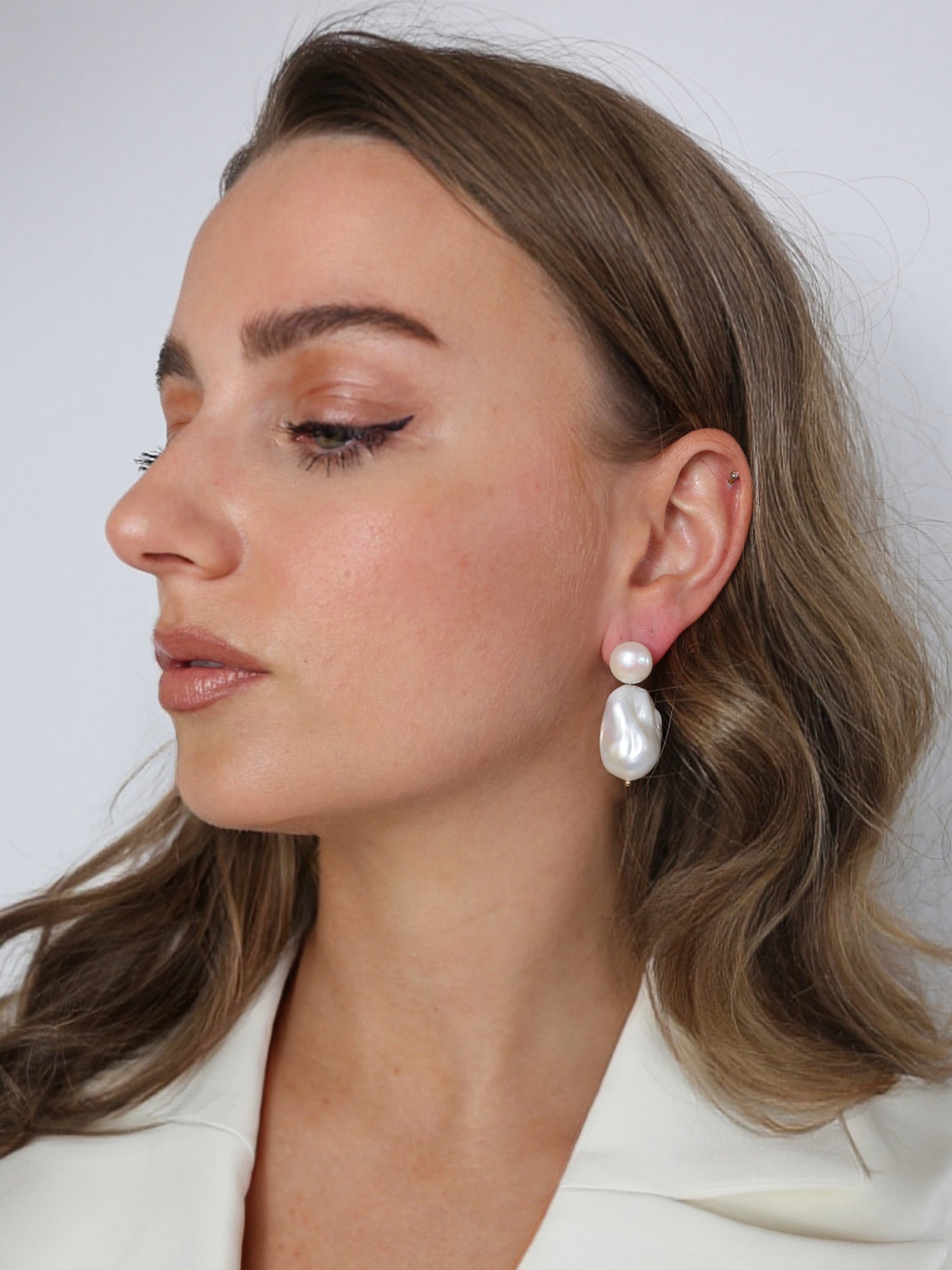 Bianca earrings - white