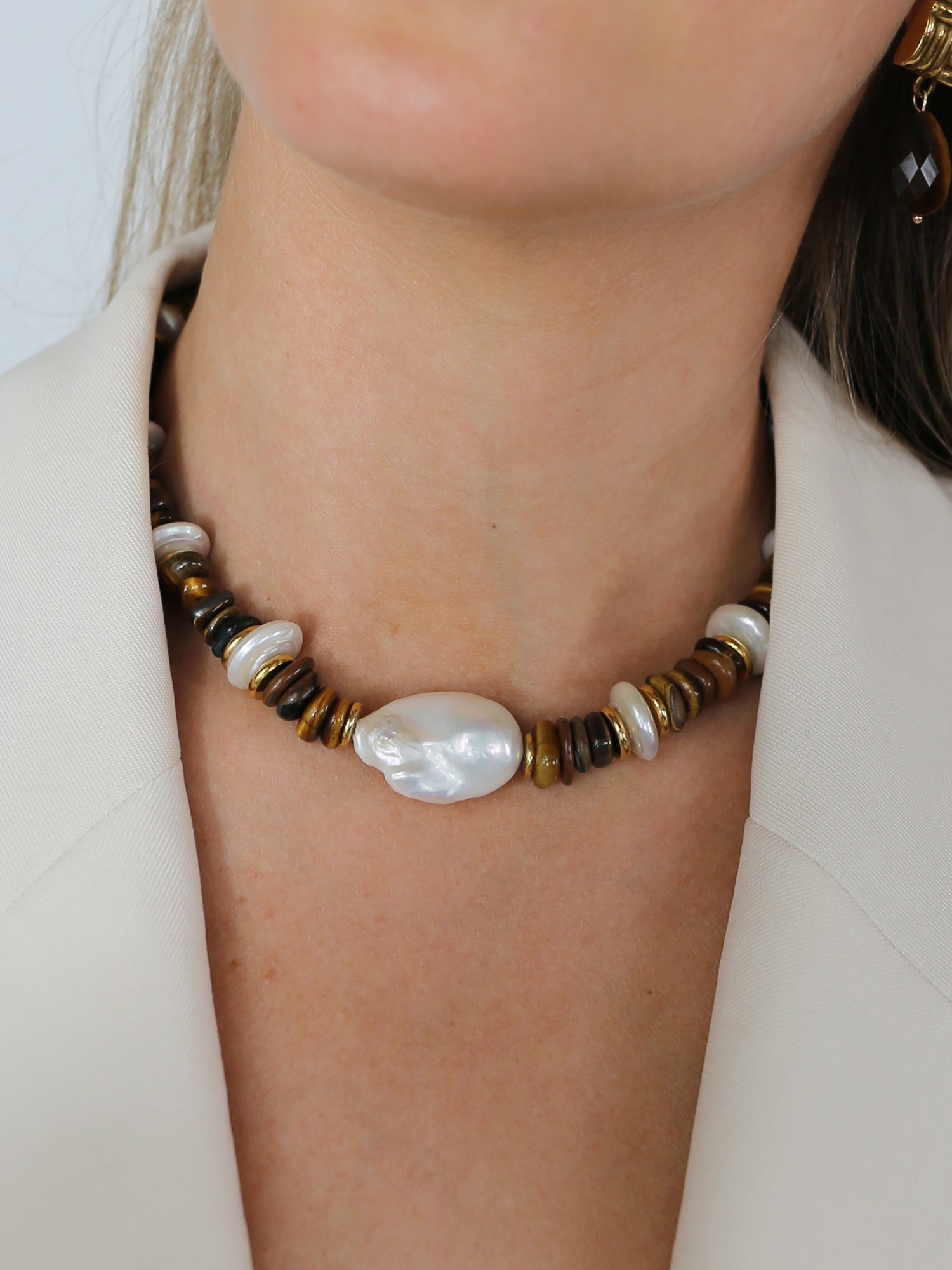 Josie necklace in Tiger Eye