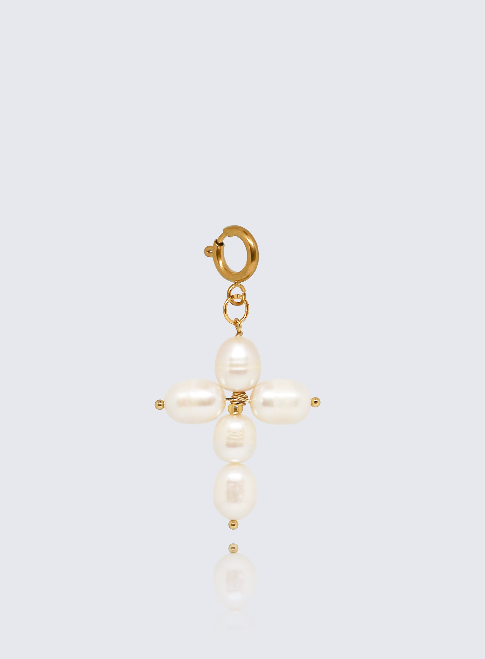 Cross pearl pendant