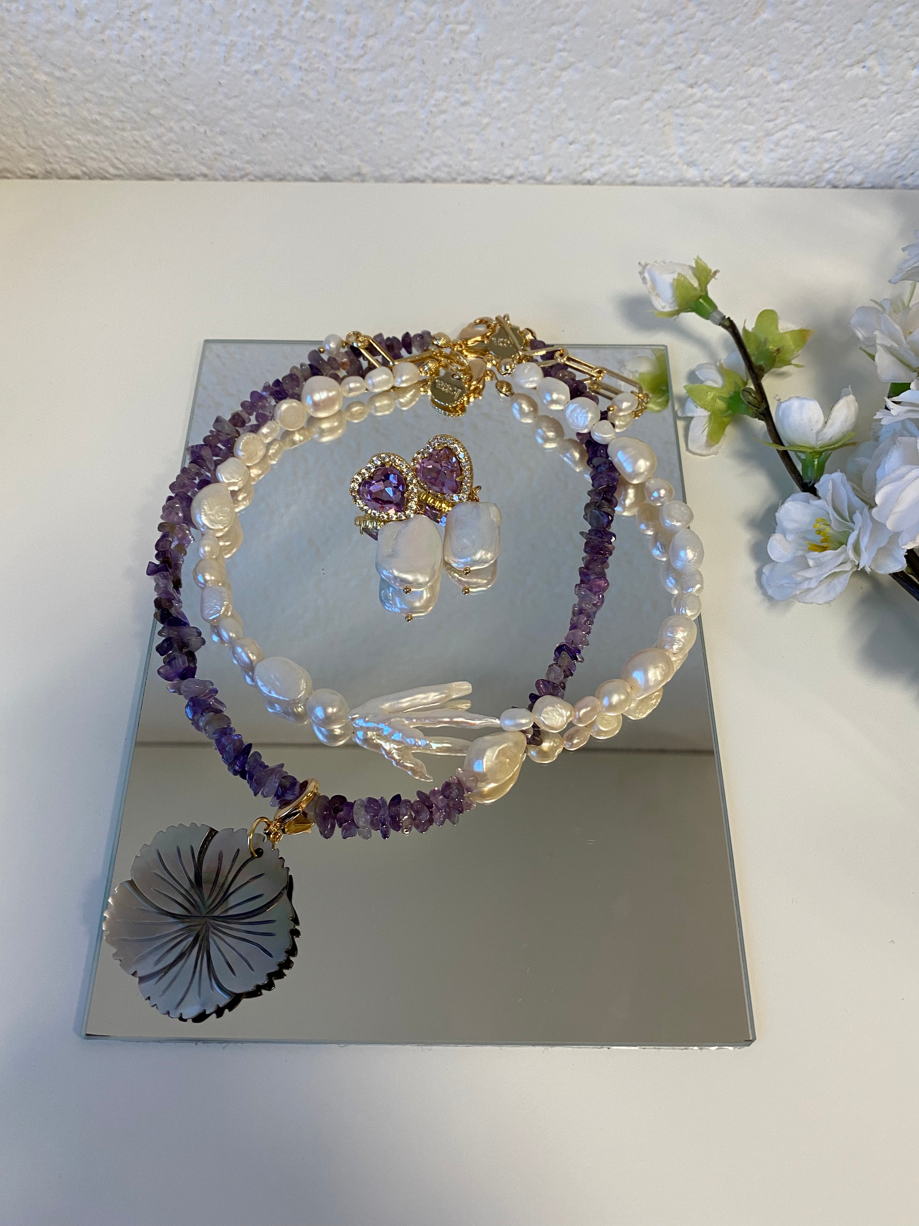 Vivianne necklace - purple